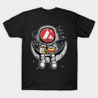 Astronaut Fastfood Avalanche AVAX Coin To The Moon Crypto Token Cryptocurrency Wallet Birthday Gift For Men Women Kids T-Shirt